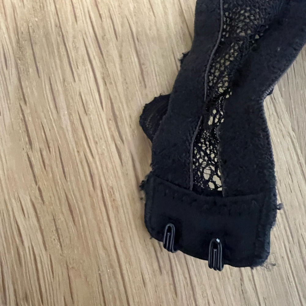 Victorias Secret Very Sexy Black Lace Rhinestone Bra Padded Push Up Vintage 34C - Picture 10 of 10